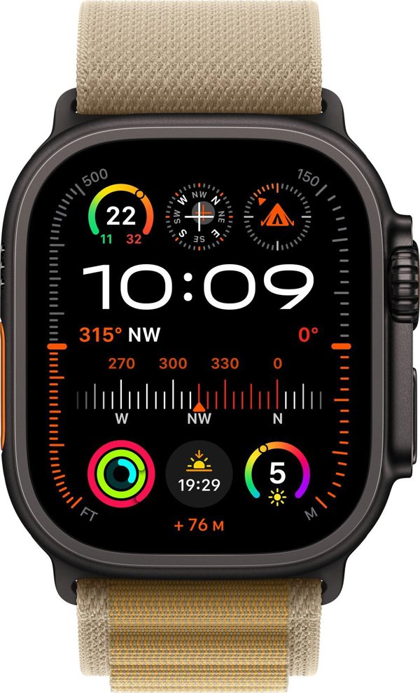 APPLE 49mm Μπεζ AlpineLoop -Μικρό - Μαύρο Φινίρισμα Τιτανίου