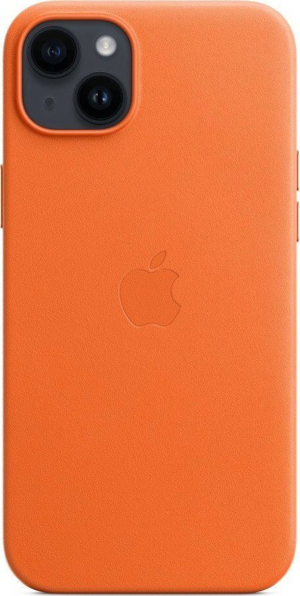 Apple iPhone 14 Plus Θήκη Δερμάτινη με MagSafe, Πορτοκαλί