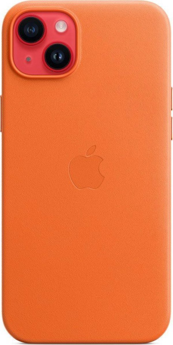 Apple iPhone 14 Plus Θήκη Δερμάτινη με MagSafe, Πορτοκαλί