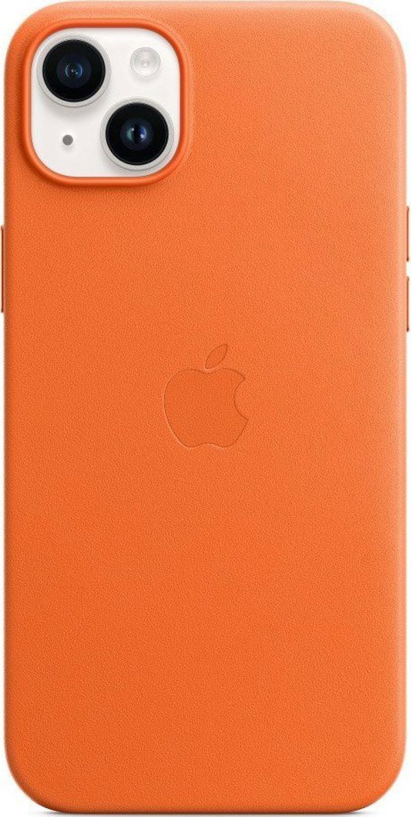 Apple iPhone 14 Plus Θήκη Δερμάτινη με MagSafe, Πορτοκαλί