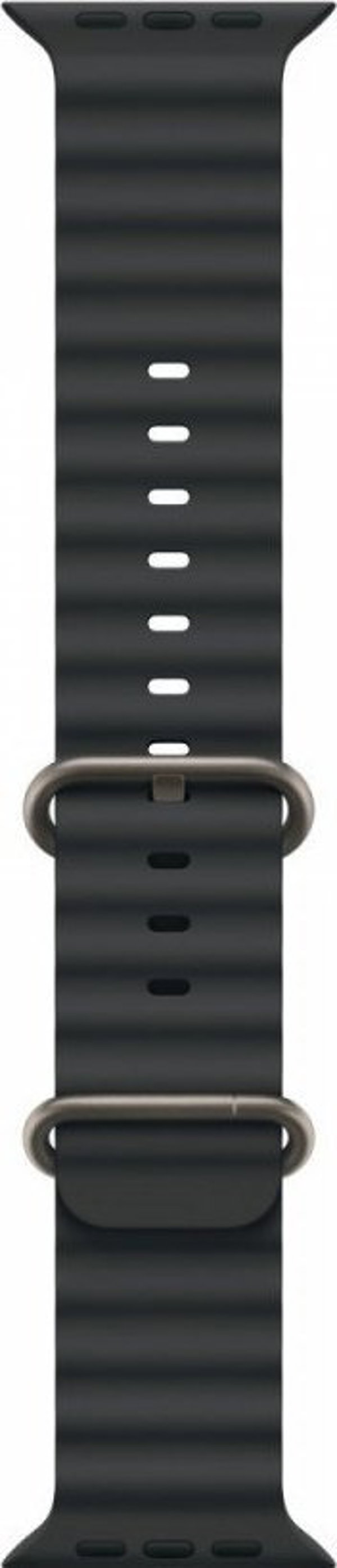 Apple 49mm Μαύρο Ωκεάνιο Λουράκι - Φυσικό Τιτάνιο Φινίρισμα
