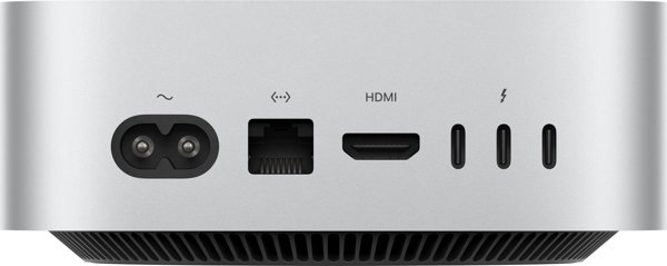 APPLE Mac Mini Z1CF M4 10C CPU/10C GPU/16C N.E. 32GB 2TB SSD Gbit Eth DE Ασημί