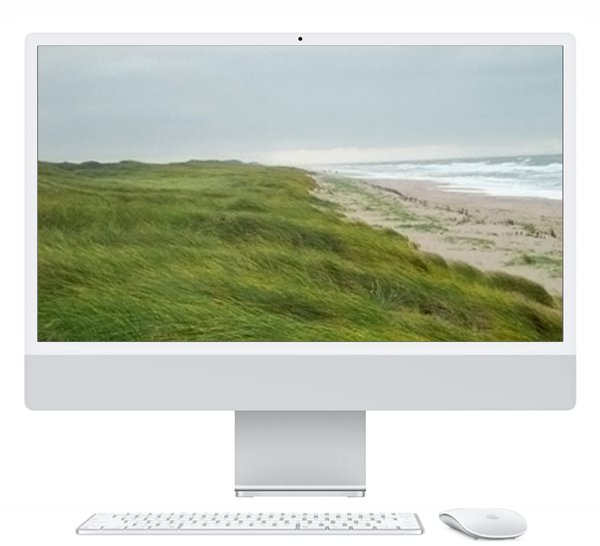 APPLE iMac Z1EH 59,62cm 23,5Zoll Standardglas M4 10C CPU/10C GPU/16C N.E. 16GB 256GB SSD Gbit Eth MM NumKey TID DE Silber