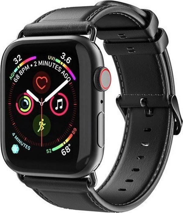 Apple Apple Watch Δερμάτινο λουράκι ρολογιού Dux Ducis για Apple Watch 38mm/40mm μαύρο