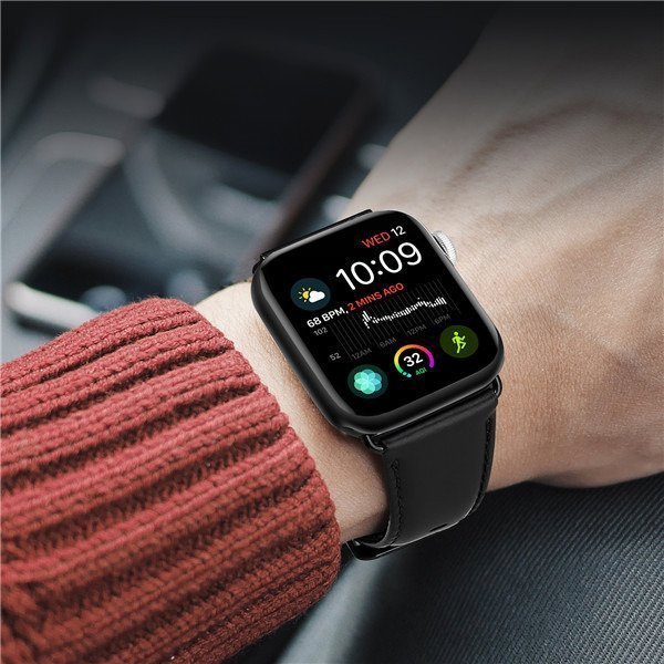 Apple Apple Watch Δερμάτινο λουράκι ρολογιού Dux Ducis για Apple Watch 38mm/40mm μαύρο