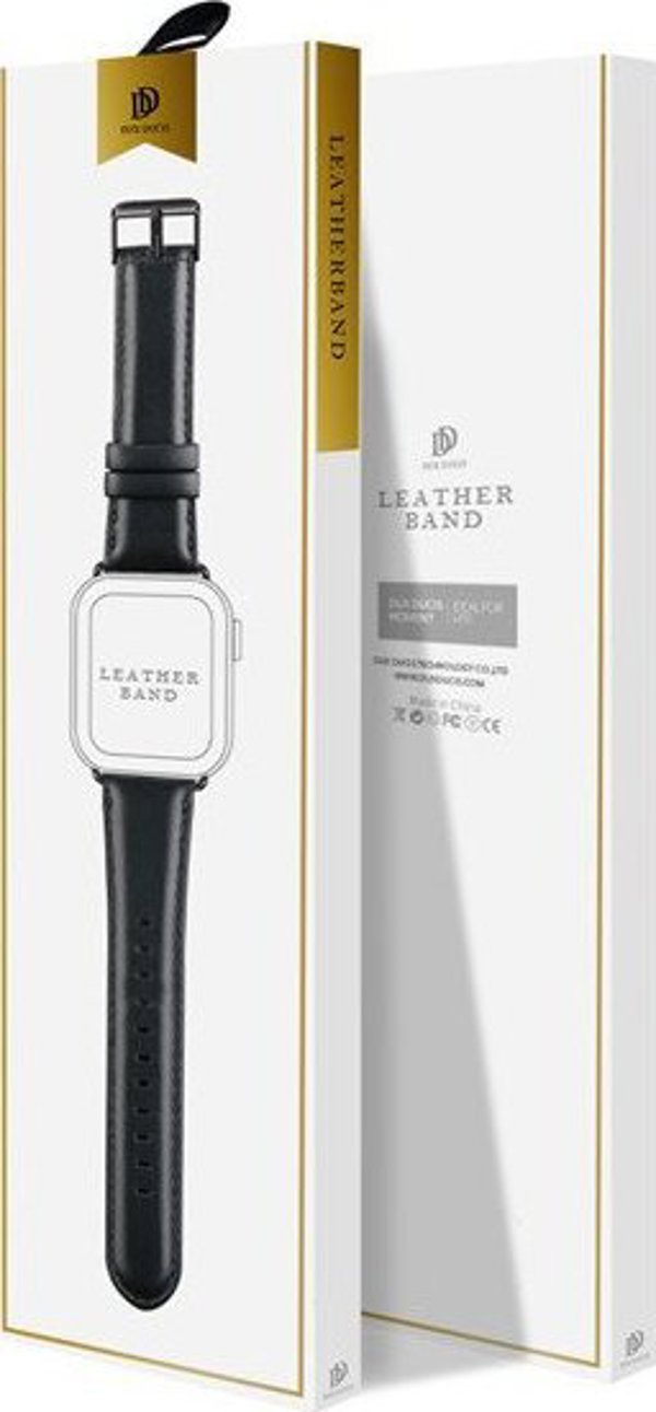 Apple Apple Watch Δερμάτινο λουράκι ρολογιού Dux Ducis για Apple Watch 38mm/40mm μαύρο