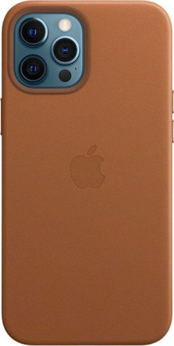 Δερμάτινη θήκη Apple με MagSafe για iPhone 12 Pro Max - φυσικό καφέ