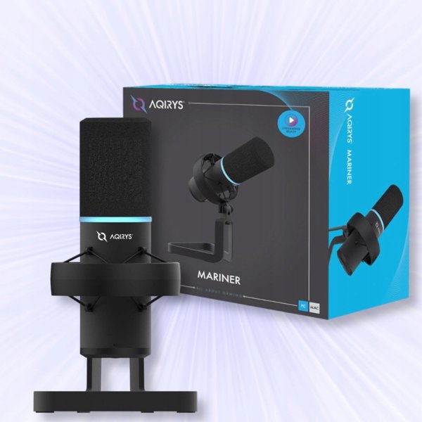 AQIRYS Mariner Ενσύρματο Μικρόφωνο για Streaming και Gaming, Μαύρο