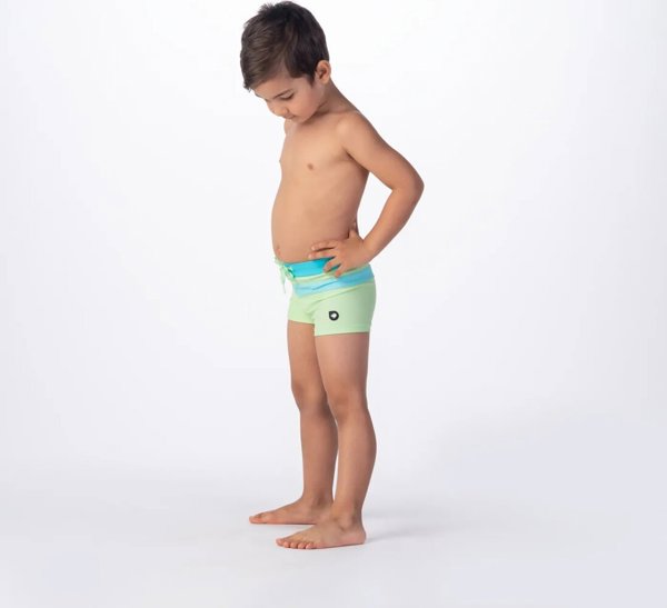 Παιδικά μαγιό μποξεράκια AquaWave Tahu Kids paradise green/blue radiance μέγεθος 134