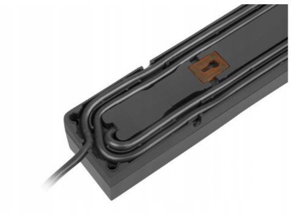 Arcon Z5 Black Surge Protector Power Strip, 5 Outlets, 5m Cable
