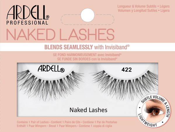Ardell Naked Lashes 422 Ψεύτικες Βλεφαρίδες - Φυσικό Αποτέλεσμα & Όγκος, Μαύρο, 1τμχ