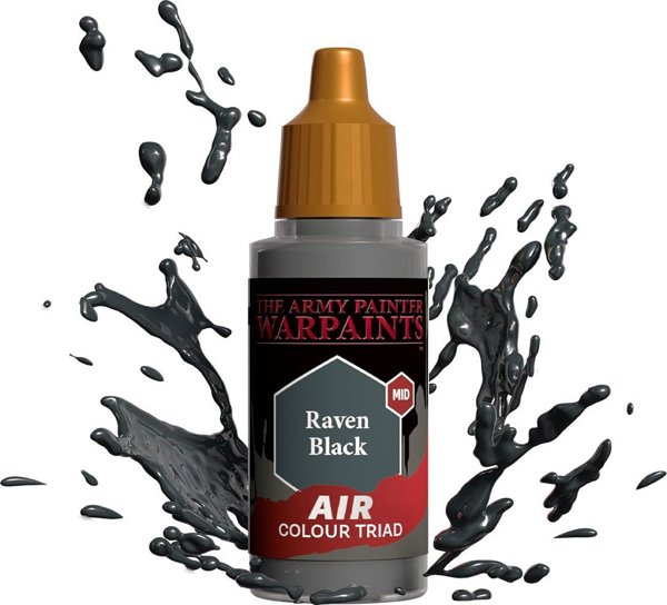 Army Painter Warpaints Air - Raven Black, Ακρυλικό Χρώμα Μοντελισμού, 18ml