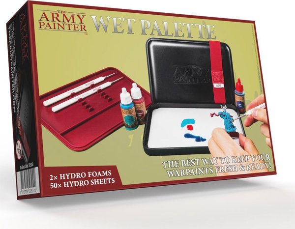 Army Painter Wet Palette - Υγρή Παλέτα Ζωγραφικής Μινιατούρων με 50 Φύλλα & 2 Σφουγγάρια, Λευκό, 138mm