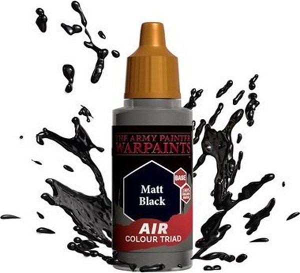 Army Painter Warpaints Air - Ακρυλικό Χρώμα Αερογράφου Ματ Μαύρο, 18ml
