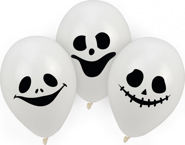 Arpex Halloween ghost balloons 28cm, συσκευασία 6 τμχ. 12102866 5902934233057