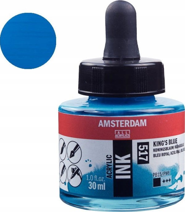 Artequipment Amsterdam Ακρυλικό Μελάνι Μπουκάλι King's Blue 517