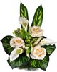 ARTIFICIAL FLOWER WREATH N10-RK