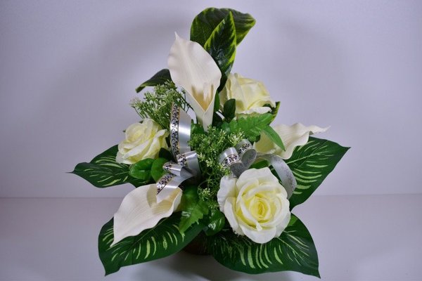 ARTIFICIAL FLOWER WREATH N10-RK