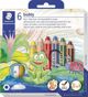 Staedtler Buddy Κηρομπογιές 6 Χρώματα, Ξύλινο Περίβλημα, Χοντρές Κηρομπογιές Ζωγραφικής