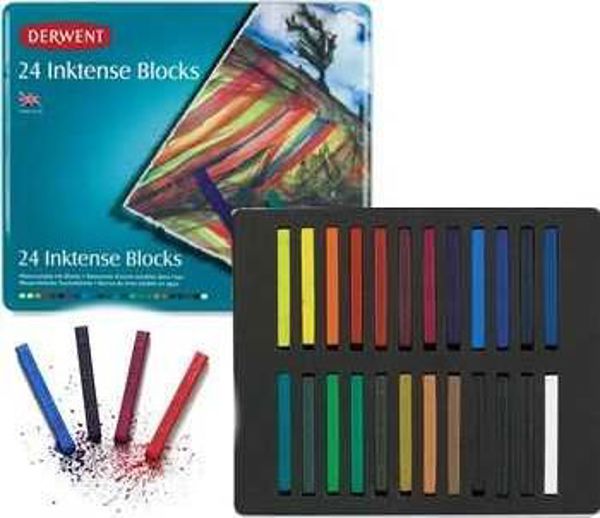 Derwent Inktense Block 24 Χρώματα - Υδατοδιαλυτά Μπλοκ Ζωγραφικής