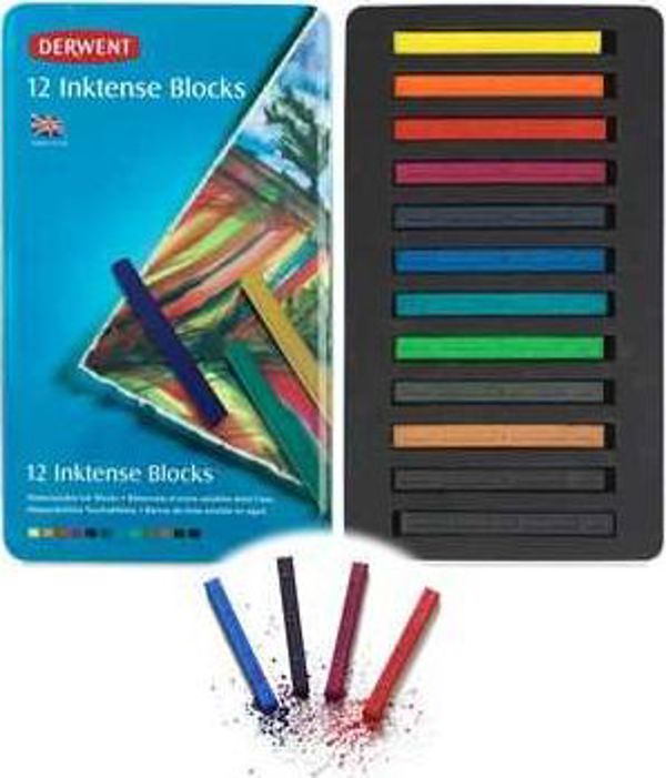 Derwent Inktense Block 12 Χρώματα - Υδατοδιαλυτά Μπλοκ Ζωγραφικής