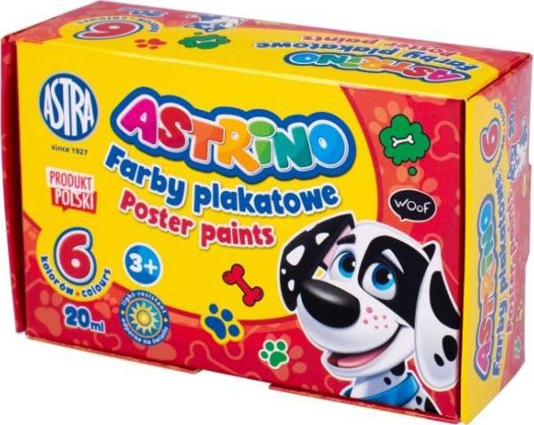 Βαφές αφίσας Astra Astrino 6 χρωμάτων - 20 ml [συσκευασία = 8 τμχ] Astra FAIR