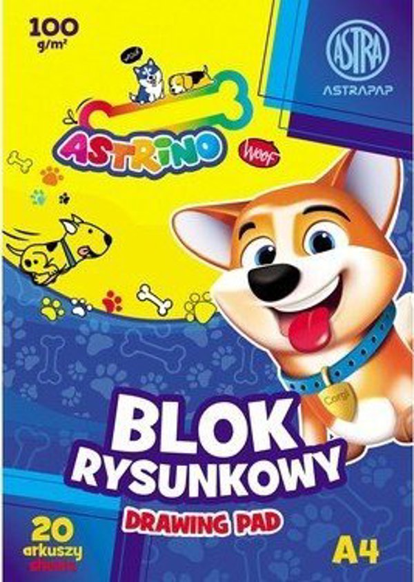 Astra Μπλοκ Ζωγραφικής A4, 100g, 20 Φύλλα, Λευκό Χαρτί Σχεδίου, 10 Τεμάχια