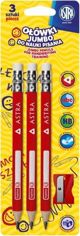 Astra Μολύβι για εκμάθηση γραφής 3τμχ + ξύστρα ASTRA