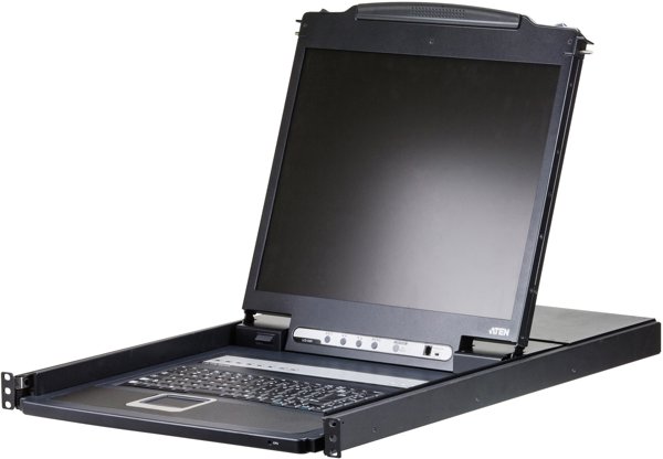 Διακόπτης KVM ATEN CL1308N με δυνατότητα τοποθέτησης σε ράφι, μαύρος