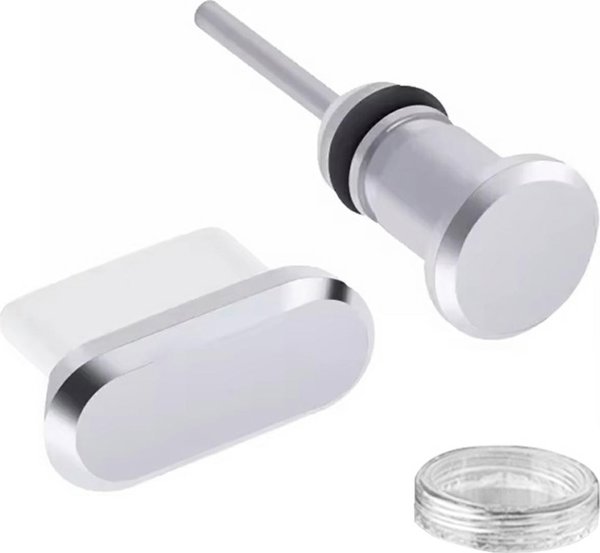 ATL DA23A Κάλυμμα κατά της σκόνης usb-c 2τμχ ασημί