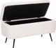 Atmosphera Pouffe με αποθηκευτικό χώρο, επενδεδυμένο με εφέ boucle, 100 x 40 x 48,5 cm