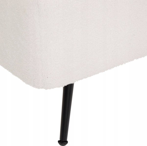 Atmosphera Pouffe με αποθηκευτικό χώρο, επενδεδυμένο με εφέ boucle, 100 x 40 x 48,5 cm