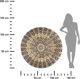 Atmosphera Στρογγυλό Χαλί Γιούτας Μποέμ Μοτίβο, 120 εκ.