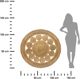 Atmosphera Στρογγυλό Χαλί Lace από Τζούτι, Φυσικό Χρώμα, Διάμετρος 120 εκ.