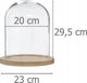 Γυάλινος θόλος, Ø 24 cm, σε ξύλινη βάση ATMOSPHERA