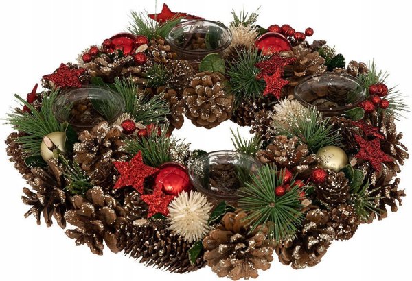 Στεφάνι Advent Atmosphera, κηροπήγιο για 4 κεριά, Ø 34 cm