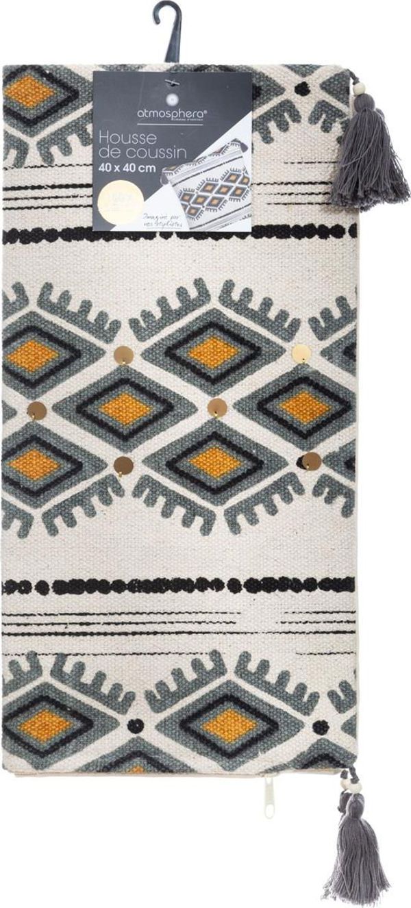ATMOSPHERA Βαμβακερή μαξιλαροθήκη Aztec 40x40 cm