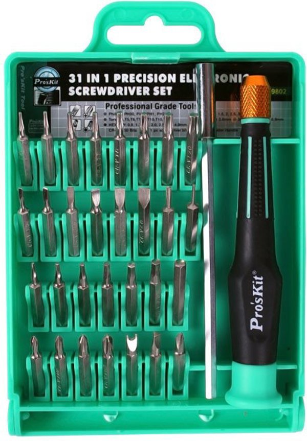 Σετ κατσαβιδιών με εναλλάξιμες μύτες SD-9802, Pro'sKit
