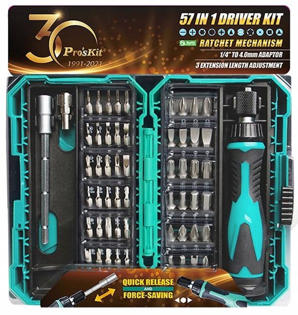 Σετ κατσαβιδιών και μύτες 57 τεμαχίων SD-9857M Pro'sKit