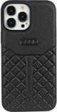 Audi Audi γνήσιο δέρμα iPhone 13 Pro Max 6,7" μαύρη/μαύρη σκληρή θήκη AU-TPUPCIP13PM-Q8/D1-BK