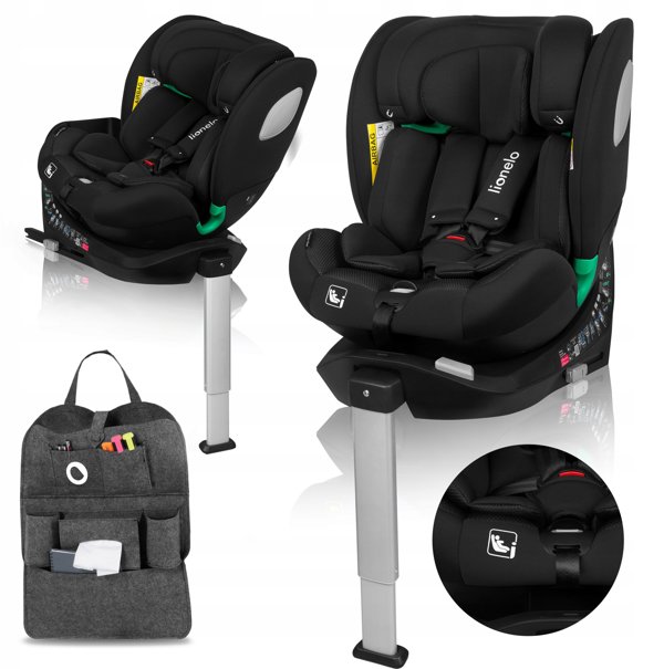 Παιδικό κάθισμα αυτοκινήτου NoName Lionelo Braam Air I-size, 0-36 kg, carbon black