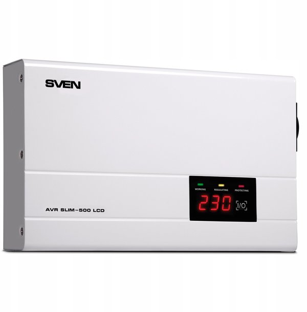 Αυτόματος ρυθμιστής τάσης SVEN AVR SLIM-500 LCD