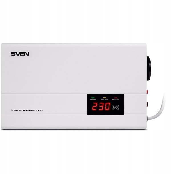 Αυτόματος ρυθμιστής τάσης SVEN AVR SLIM-500 LCD
