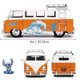 AUTOBUS MET JADA VOLWAGEN 1961 1 24 STITCH WB4