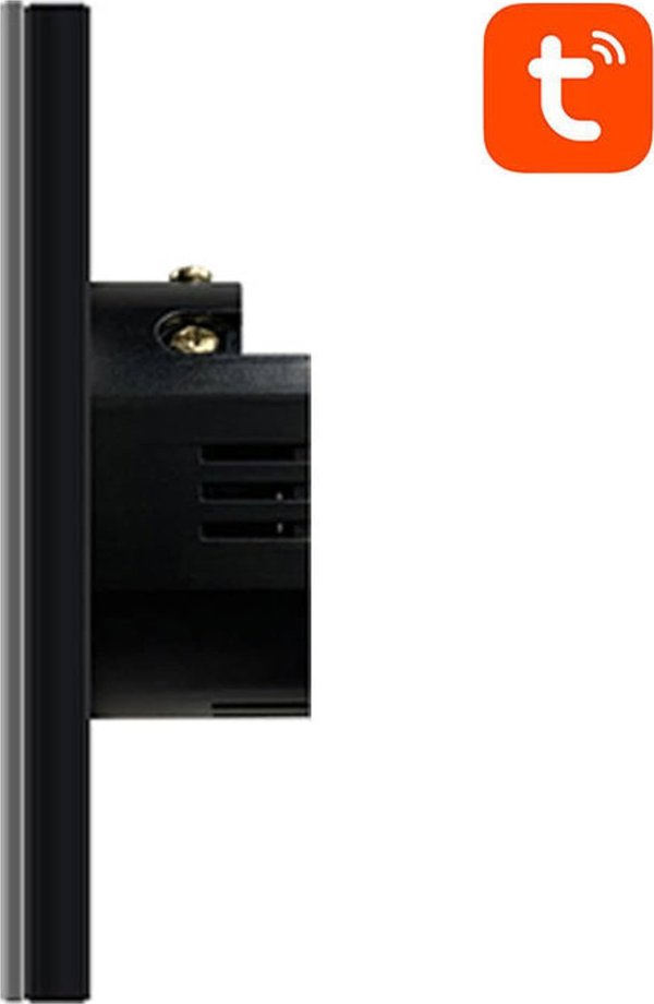 Διακόπτης Αφής Φωτισμού ZigBee Avatto LZTS02-EU-B3 Τριπλός Χωρίς Ουδέτερο TUYA (μαύρο)