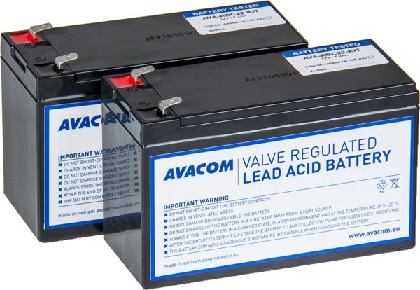 Σετ μπαταριών Avacom AVACOM για ανακαίνιση RBC22 (2 τεμάχια μπαταριών)