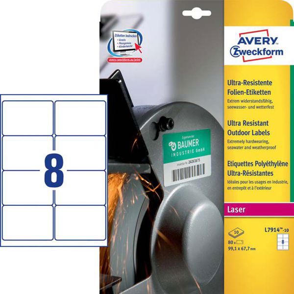 Avery Zweckform ΕΤΥΚ.ZF 7914 99,1X67,7 10ΦΥΛΛΑ ΕΤΙΚΕΤΑ ΓΙΑ ΕΞΩΤΕΡΙΚΗ ΧΡΗΣΗ - 7914-10