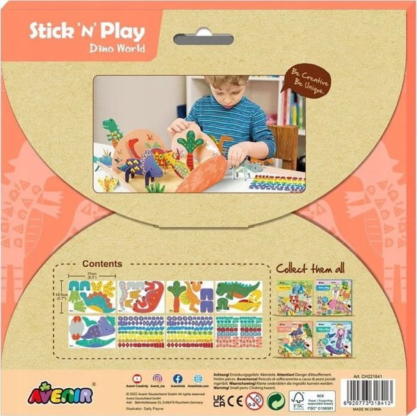 Avenir Wyklejanka Stick N Play - Κόσμος των δεινοσαύρων