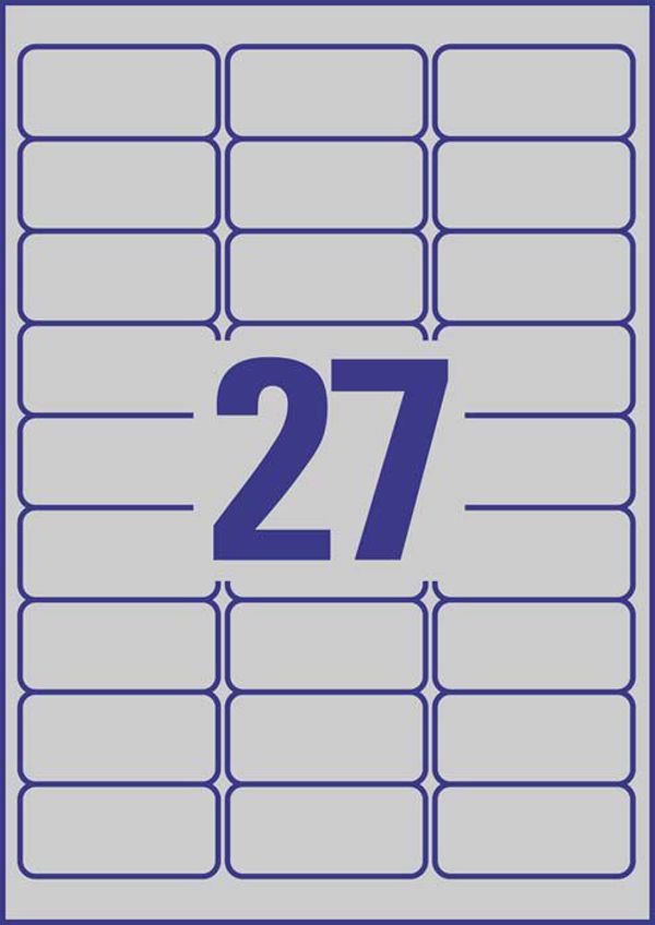 Avery Zweckform ΕΤΙΚ.ΖΦ L6011 63,5X29,6 ΑΣΗΜΙ.Ε100 ΕΤΙΚΕΤΑ - L6011-100