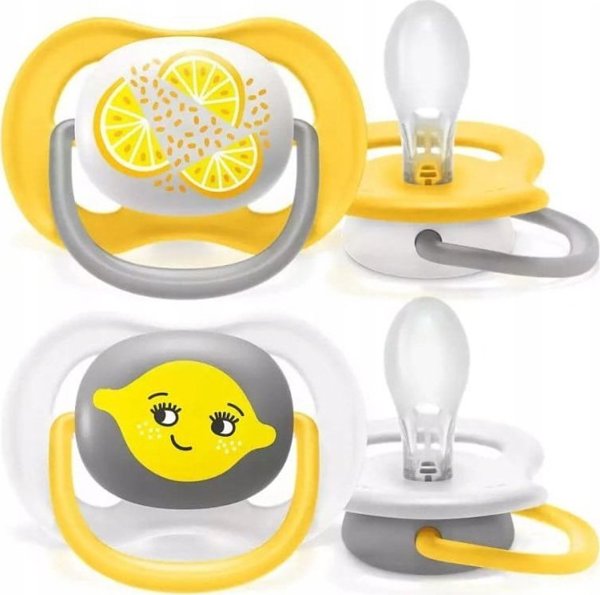 Avent Πιπίλα Καταπραϋντική Ultra Air Happy Lemon 2τμχ. 6-18μ Avent